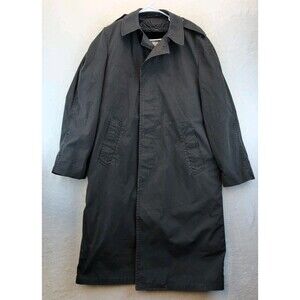 VTG US Military All Weather Trench Coat Mens 36L W/ Black Removable Inner Liner